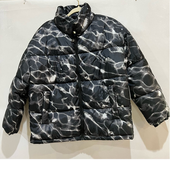 bp Jackets & Blazers - BP‎ Nordstrom Womens Jacket Small Black White Pool Ripple Puffer Warm Oversized